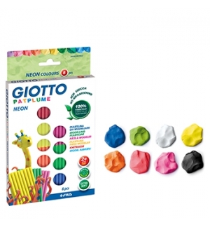 Plasticina Giotto Patplume Conjunto Cores Neon 8x33gr