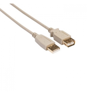 Cabo USB-A 2.0 Macho / Fêmea Cobre 1,8m Branco