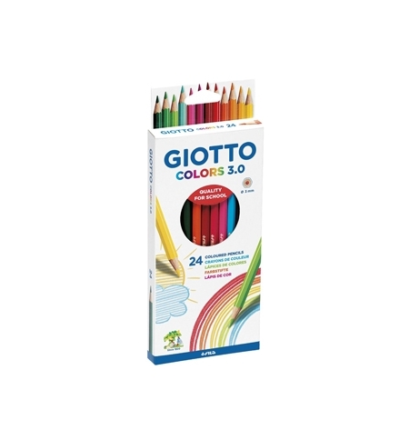 Lápis Cor 18cm Giotto Colors 3.0 Cx Cartão 24un