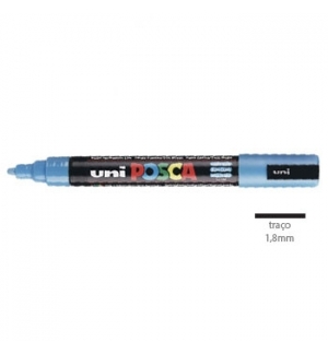 Marcador Uniball Posca PC-5M 1,8mm Azul Claro (8) 1un