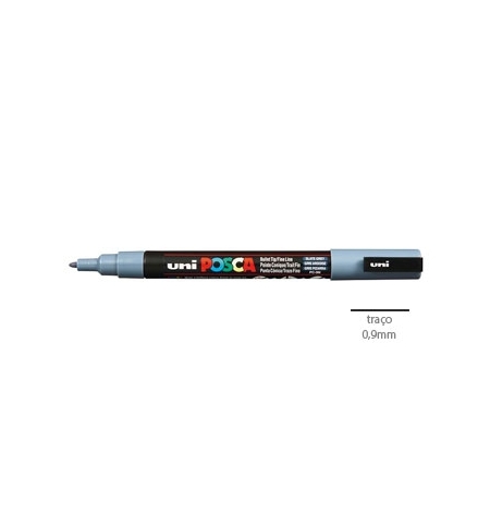 Marcador Uniball Posca PC-3M 0,9mm Cinza Slate (61) 1un