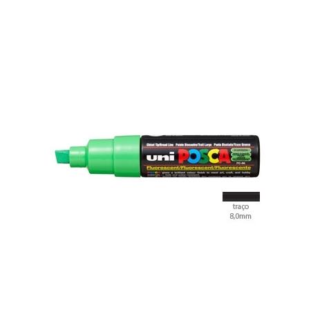 Marcador Uniball Posca PC-8K 8mm Verde Fluor (F6) 1un