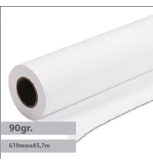 Papel Premium Coated 90gr 610mmx45,7mts Evolution -1Rolo
