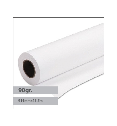 Papel 0914mmx045,7m 090g Premium Coated  Evolution 1 Rolo