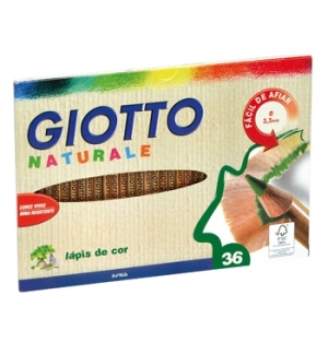 Lápis Cor 36un Cx Cartão Giotto Natural 18cm