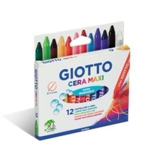 Lápis de Cera 12 Cores Giotto Maxi