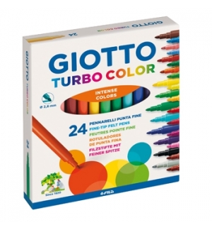 Marcador Feltro Giotto Turbo Color 24 Cores