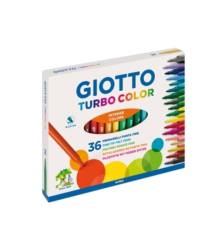 Marcador Feltro Giotto Turbo Color 36 Cores