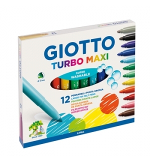 Marcador Feltro Giotto Turbo Maxi 12 Cores