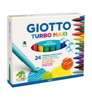 Marcador Feltro Giotto Turbo Maxi 24 Cores