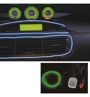 Set Fios Eletroluminescentes Verde 3m 12V Music Controlled