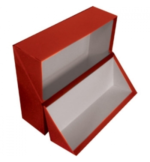 Caixa Arquivo Francês 365x280x100mm Almaço Vermelho