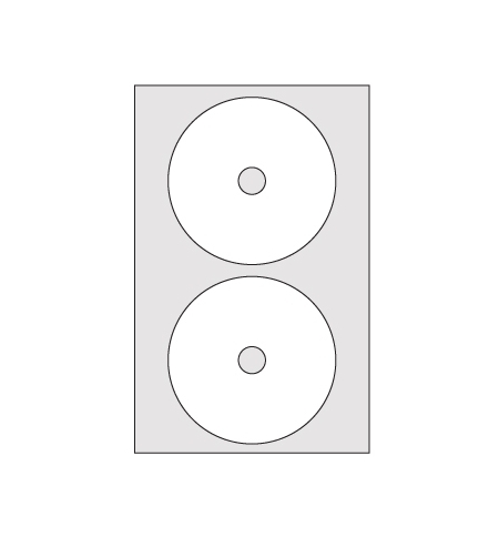 Etiquetas 117mm Multi3 para CD ou DVD 100 folhas 200un