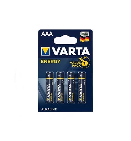 Pilhas AAA LR03 Alcalinas 1.5V 1100mAh Varta Energy 4un