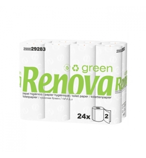 Papel Higienico Domestico 16,5mts 2Fls RenovaGreen -  24un