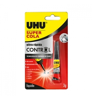 Cola Ultra Rápida Control UHU Super Cola 3gr Blister 1un