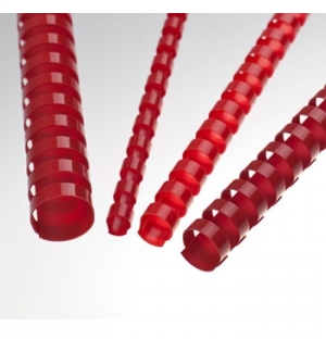 Argolas PVC Encadernar 16mm Vermelho 130 Folhas 100un