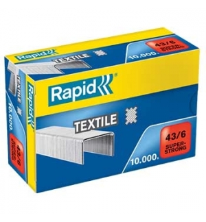 Agrafos 43/6 Textil Rapid Cx10000un