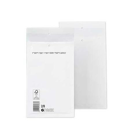Envelope Almofadado 120x215mm Branco Nº00 2/B 1un