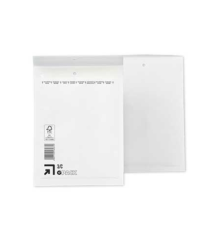 Envelope Almofadado 150x215mm Branco Nº0 3/C 1un