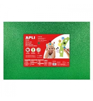 Placa de Cor Musgami 40x60cm 2mm Verde Purpurinas 3Fls