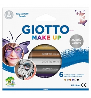 Lápis Facial Giotto Make Up Cores Metalizadas 6un