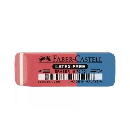 Borracha Mista Azul/Vermelho Faber-Castell