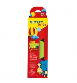 Pasta Modelar Giotto Be-Be Laranja/Magenta/Verde 3x100gr