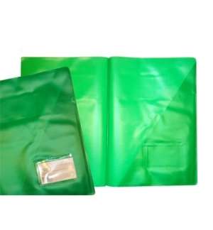 Classificador Plastico c/Bolsa int,Visor,Etiq Verde-30un