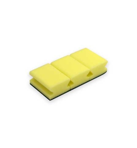 Esponja Salva Unhas (Block Service)  Amarelo/Verde Pack 3un