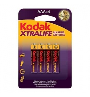 Pilhas Alcalinas Kodak Xtralife LR3 AAA 1.5V 1050mAh 4un