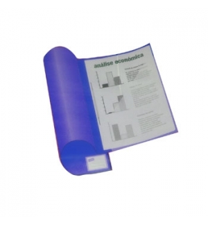 Classificador Plast Azul Capa Transp c/Ferragem Pack 10