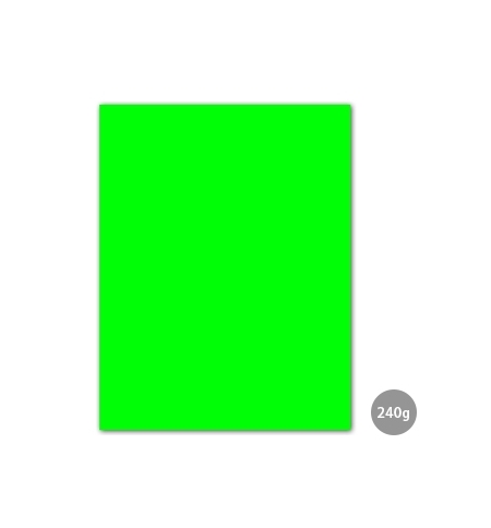 Cartolina 50x65cm Verde Fluorescente 240g 1 Folha