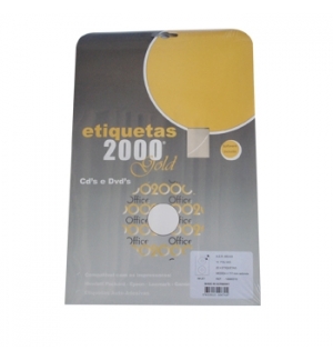 Etiquetas CD/DVD 117m Inkjet Metalizadas 10Fls 20un