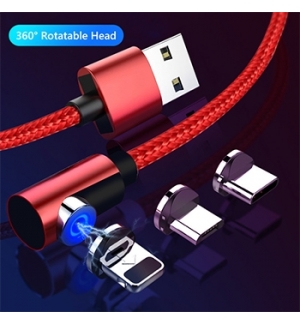 Cabo USB Carga Rapida 3 em1 Micro USB-USB C - iPhone