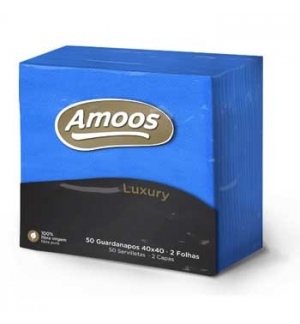 Guardanapos 40x40 2Fls Azul Amoos Luxury 50un