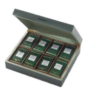 Caixa Vazia para 48 Saquetas de Chá em Madeira Verde