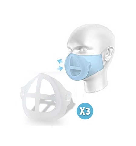 Suporte Máscara Respirador Silicone 3un