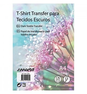 Papel Transfer T-Shirt Laser A4 Tecidos Escuros 4295 10 Fls
