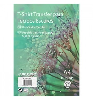 Papel Transfer T-Shirt InkJet A4 Tecidos Escuros 4232 10 Fls