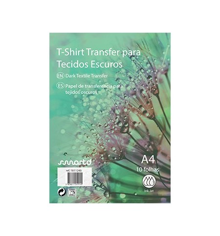 Papel Transfer T-Shirt InkJet A4 Tecidos Escuros 4232 10 Fls