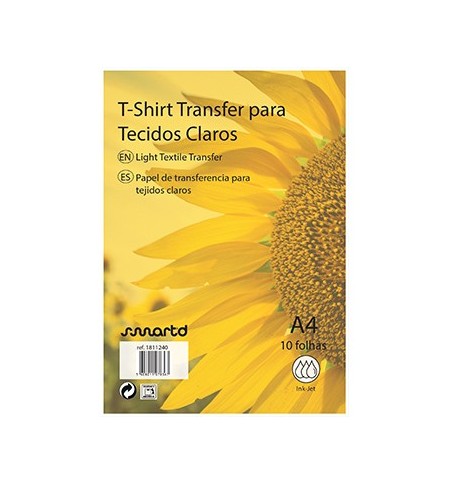 Papel Transfer T-Shirt InkJet A4 Tecidos Claros 4234 10 Fls