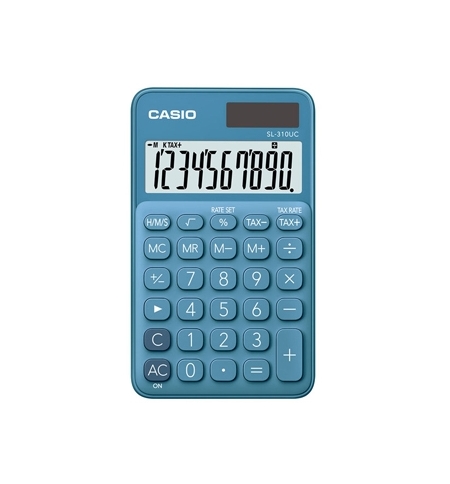Calculadora de Bolso Casio SL310UCBU Azul Turquesa 10 Digito