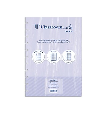 Recarga Caderno Inteligente Ambar EcoSmart A4 Quadri 50Fls