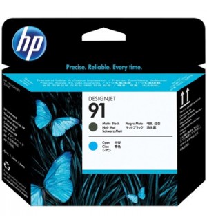 Cabeça Impressão HP 91 Preto Matte/Azul C9460A 775ml