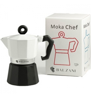 Cafeteira Moka Café Chef BALZANI Branco/Preto
