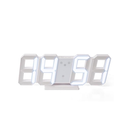 Relógio LED 3D Digitos Brancos
