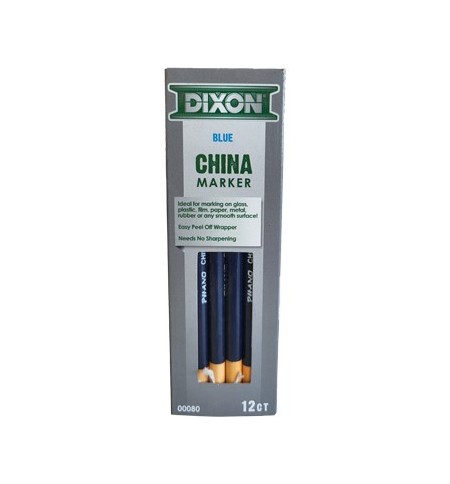 Lápis Dermatográfico Dixon Marker Azul Cx 12un