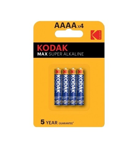Pilhas AAAA LR61 Alcalinas Kodak Max 1.5V 4un