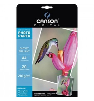 Papel 210gr Fotografico Canson Perform Satin A4 p/InkJet 20F
